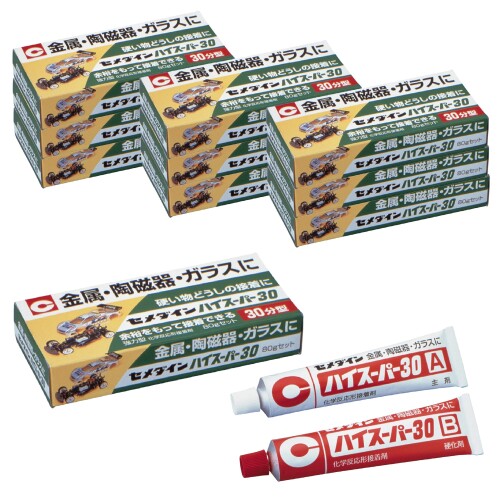 セメダイン(CEMEDINE) ご機嫌百貨店30 エポキシ貼り付ける剤 30分固くなる型 80g書き割り 金属元素 瀬戸もの 硝子 CA-193 10個書き割り