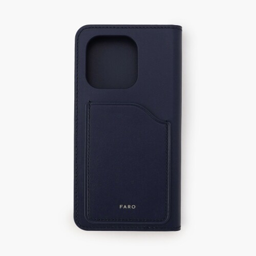 (毛皮ロ) 万覚え帳型 スマホケース Calma Folio Case for iPhone15 Pro F2331S503 Oceano