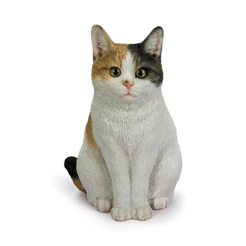 ウービア お座り三毛猫 あやつり人形 飾りつけ 27×25×34.5珊 毛の荒物 H23088