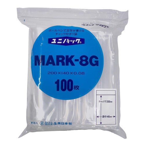 生産日本社(セイニチ) ユニパック 目じるし８Ｇ 荷拵え ２５００枚（１００枚ｘ２５袋） 70111-257