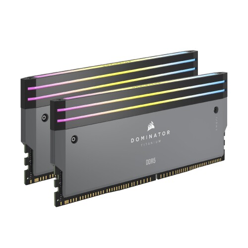 CORSAIR DOMINATOR チタンDDR5 RGBライトエンハンスメントキット ? モデュール2個 ? 0GB ランダムアクセス記憶装置 ? CORSAIR iCUE相応う ? 薄墨色