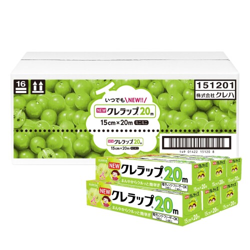 ＮＥＷクレラップ ミニミニ 15cm×20m 60本書き割り