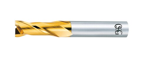 オーエスジー TiNコート2枚刃ハイススクエアエンドミルミディアム形 外径14mm 全長90mm 刃長35mm シャンク径16mm EX-TIN-EDN 14(8403874)