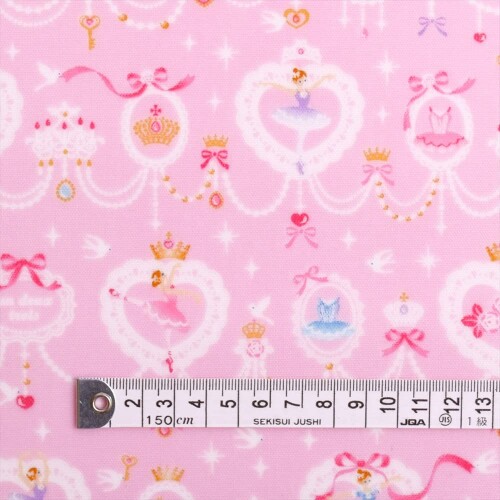 COLORFUL TEXTILE MARKET スピード競技飾りつけにpretty女性バレエダンサー(サクラ色)ラミネート(奥ふかさ0.2粍)出どころ 110cmx300糎 D0276030