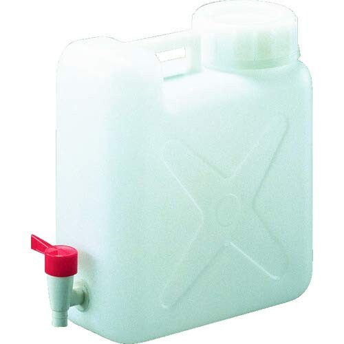 TRUSCO(トラスコ) 扁平缶 広口ケミカルコック パッキン付タイプ 10L T0316 × 6個