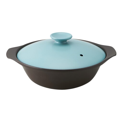TAMAKI サーマテック 超軽さ直火土鍋 9号 32x27x高さ15.5珊 2,250ml トルコ青碧 T-942390