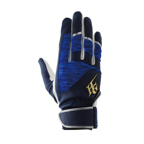 HI-GOLD ハイゴールド 昇華 バッティング手袋 MH-10 ブルー Sサイズ (22~23cm)