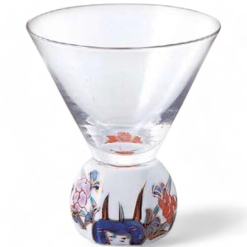 匠美風 有田焼 7糎 ぐい呑み 古伊万里風 ＳＡＫＥ ＧＬＡＳＳ（六角） 日本製