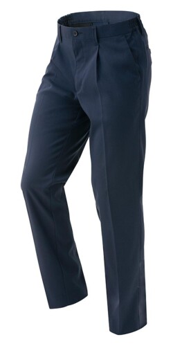 AITOZ(アイトス) 原着ストレッチシャーリングパンツ(ワンタック) (男女兼用) 秋冬用 ネイビー AZ50505 008 M｜マニッシュボーイ