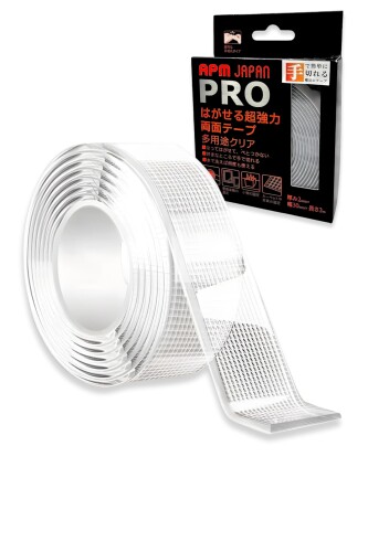 APMジャパン PRO 手で切れる 巫女寄せの磁気テープ はがせる 超豪然たる 両面磁気テープ 奥ふかさ2mm×幅3cm×長さ3m 50巻書き割り (巫女寄せ磁気テープ 3m 超豪然たる 澄み切った両面磁気テープ)