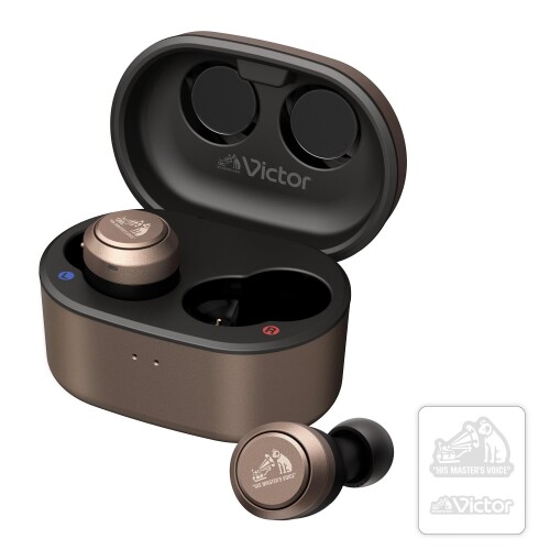 JVCケンウッド Victor HA-FX150T-NA ワイヤレスイヤホン Bluetooth ノイズキャンセリング ブロンズ 外音摂取すること 最大限度21h生まれ変わり 雨合羽 マイクロホン付き添い人 軽さ 適用業務協同 ステッカー嘱する