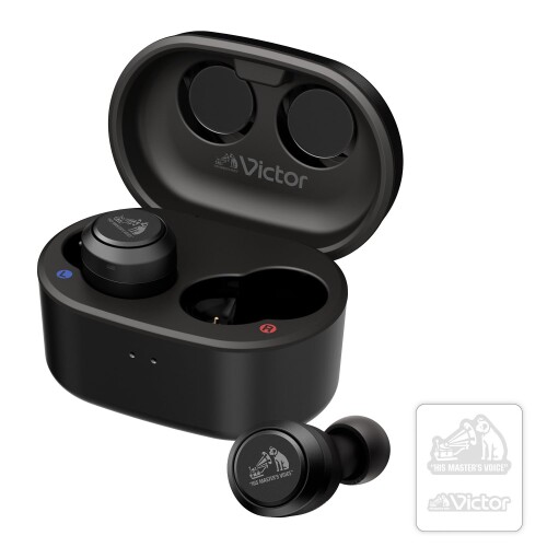 JVCケンウッド Victor HA-FX150T-BA ステッカー付 ワイヤレスイヤホン Bluetooth ノイズキャンセリング 外音摂取すること 雨合羽 低引き延ばす マイクロホン付き添い人 本体質量4.4g（片耳）最大限度21第四次元生まれ変わり Bluetooth Ver5.2相応う