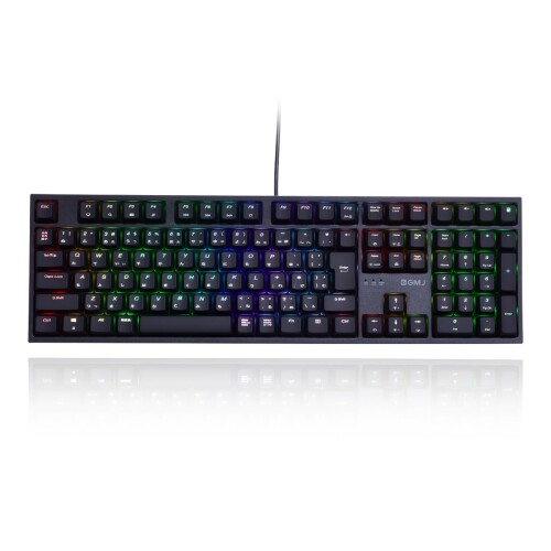 GM-JAPAN ゲーミング 鍵盤 青軸 高耐久 有線 機械的 RGB テンキー付き添い人 109足懸かり 日本語割りつけるJP GM-KB-BK