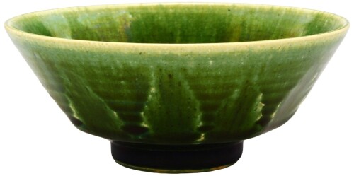 瀬戸焼 波多野正典 飯碗 お茶碗 織部面取 約差しわたし13×高さ5.5糎 (かざり付ける箱入) 日本製 136-0031