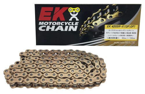 EK(イーケー) QXリングシールチェーン 420SR-X ゴールド 108L -|マニッシュボーイ