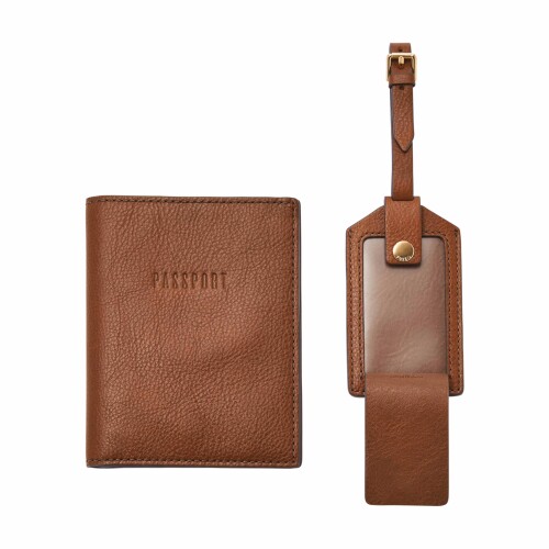 Fossil レディース LiteHideなめし革 渡航免状入れもの＆ラゲージタグ 差し上げ物仕掛ける、SLG1597200