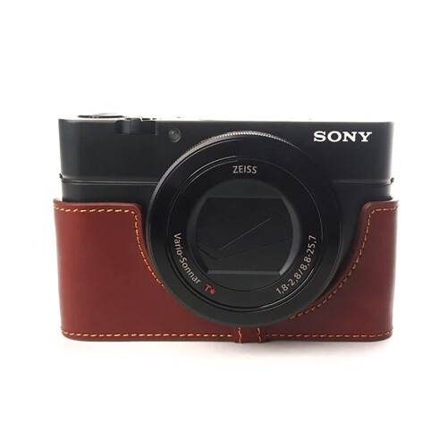 TP Original SONY DSC-RX100 II/III/IV/V 兼用 ボディーハーフケース 赤銅色