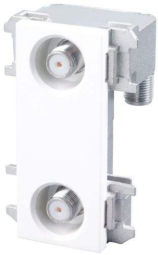 DXアンテナ　WU77F2S 壁面TV端子　バラ売対応 DXアンテナ WU77F2S 壁面テレビ端子2端子形（フィルター付