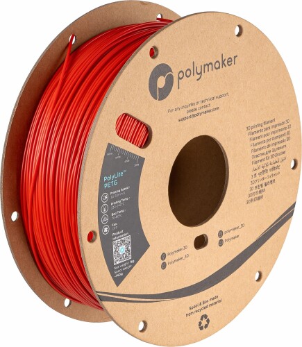 ポリメーカー(Polymaker)3Dプリンタ―用フィラメント PolyLite PETG 1.75mm径 1kg巻 レッド 5,019円