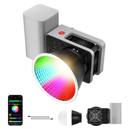 ジーウン (Zhiyun) 撮影用LEDライト CINEPEER CX50RGB RGBフルカラー 50W出力 色温度2700-6500K USB-PD急速充電