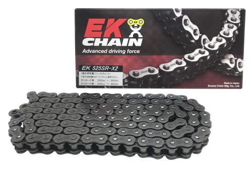 EK(イーケー) バイク用チェーン 525SR-X2 スチール 96L SLJ (スクリュージョイント) QXリングシール