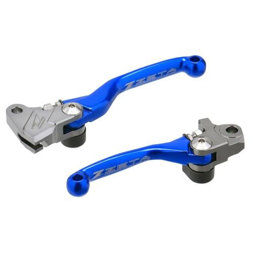ジータレーシング(ZETA RACING) YZ250FX '15-19,YZ450FX '16-18 ピボットレバーセットFP 3フィンガー ブルー 前方可倒式 レバー位置無段階調整 鍛造 高強度アルミ合金 ダートフリーク DIRTFREAK F5072｜マニッシュボーイ
