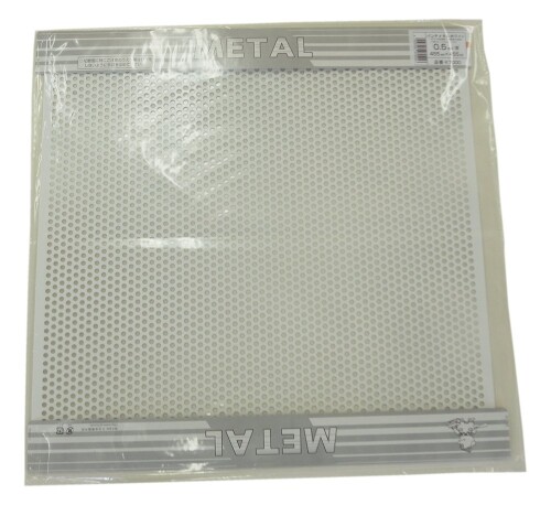 久宝金属製作所 平板 パンチメタル ホワイト 5ΦX0.5mm厚X455mmX455mm K7000