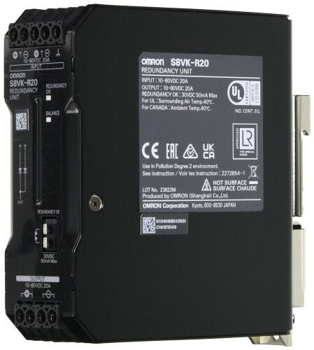 オムロン(OMRON) 冗長運転ユニット DC10-60V入力 20A出力 (正式製品型番:S8VK-R20)|マニッシュボーイ