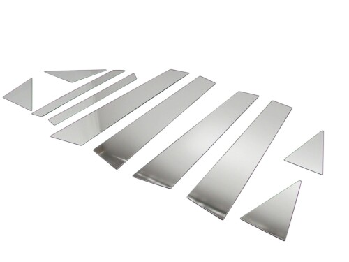 BRIGHTZ フーガ Y51 超鏡面ステンレスメッキピラーパネル バイザー無用 10PC KY51 KNY51 Y KY KNY 51 フウガ フゥガ 15239|マニッシュボーイ