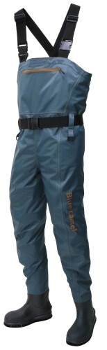 阪神素地 ブルーキャメル (Blue camel) チェストハイウェーダー (フェルトスパイク) 薄墨色 S大きさ BC-121