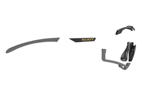 (ルディプロジェクト) RUDYPROJECT スポーツサングラスアクセサリー CUTLINE カットライン グレイ/ゴールド/グレイブラック テンプルラバー(1セット) エルゴノーズIX(1セット) エンブレム(1セッ