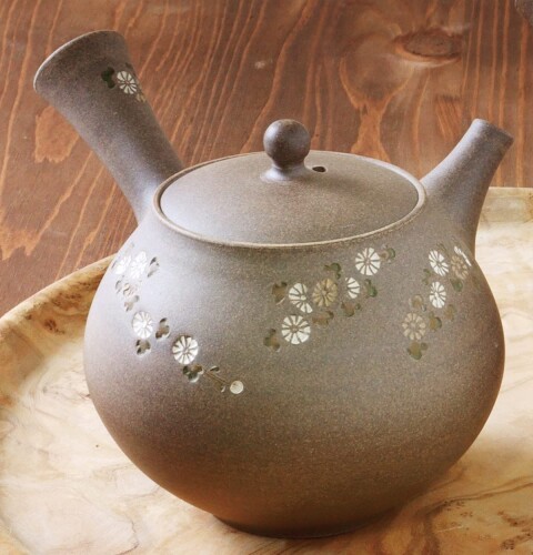ヤマキイカイ(Yamakiikai) 青峰焼〆菊 急須 F87