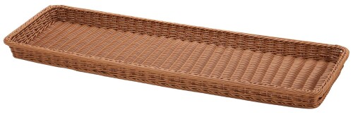 トーダイ かご 提げ篭 納める 見せびらかす PPラタン BB-9030-BR パン屋提げ篭 ロング 90型 赤銅色 90×30×5.5珊