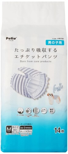ペティオ (Petio) 犬用オムツ フレス たっぷり吸いあげるする折りかがみズボン下 お坊っちゃん用 Ｍ１４枚 入れもの売りわたす