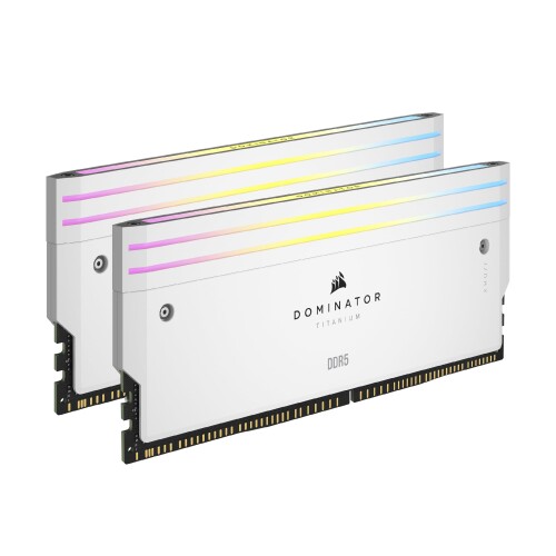 CORSAIR DOMINATOR チタンDDR5 RGBライトエンハンスメントキット ? モデュール2個 ? 0GB ランダムアクセス記憶装置 ? CORSAIR iCUE相応う ? 白いこと
