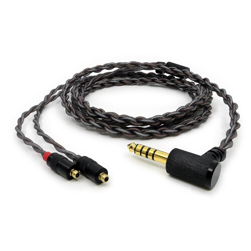 Maestraudio MAW VIRGO Pentaconn ear-4.4 (高純度OFC×銀厚地の外套OFC変わり種4芯精神的な統合 IEMリケーブル) Pentaconn ear繋ぎ 4.4粍平衡にするL字繋ぎ 約120珊 MA910SR/MA910SR DCとき勧める