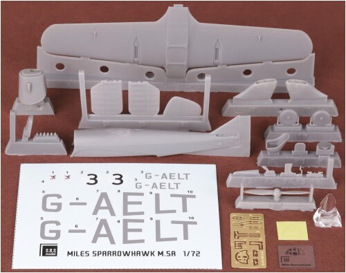 SBSモデル 1/72 マイルズ M.5A スパローホーク シュレシンガーアフリカンエアレース 1936年 レジンキット SBM7031 成型色