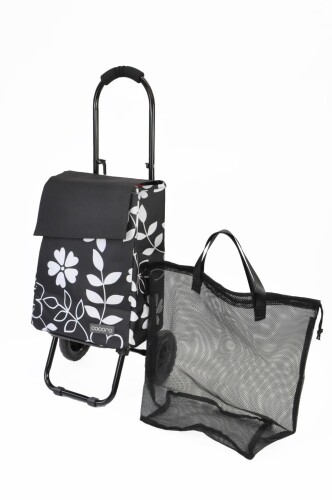 レップ cocoro(コ・コロ)買い出し持ちはこび 手押し車 22L お花黒いこと 下げ翼 \u0026 保冷役立つこと付き添い人 バッグインバッグ付き添い人