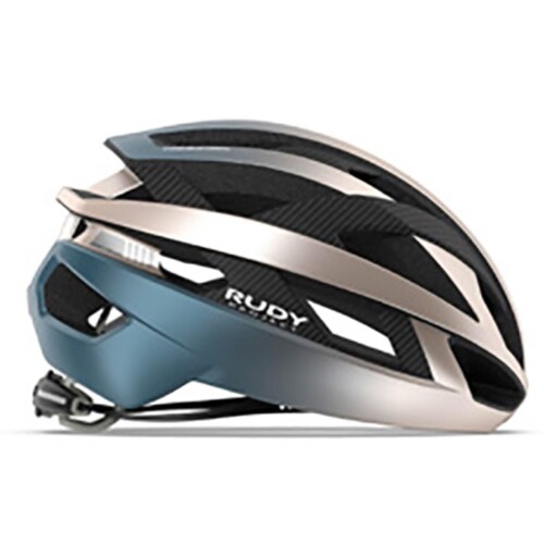 ルディプロジェクト(RUDYPROJECT) 安全帽 HL740122: Helmet Rebel 気泡管水準器 Champagne/blue avio metal MATTE size L