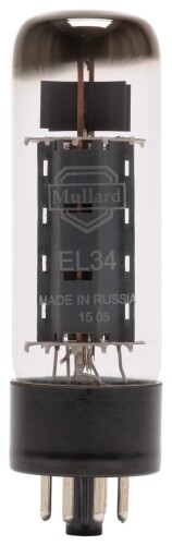 Mullard EL34 /MQ マッチド4本組 ストレート/T 傍熱5極管 ムラード 真空管 4本1セット 25W｜マニッシュボーイ