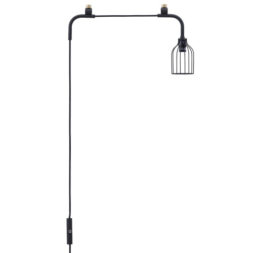 DRAW A LINE 007 Lamp 照明ランプA 黒いこと 幅28cmx奥ふかさ9.7cmx高さ32珊 横専用部分品 001相応う D-天使の都市-BK