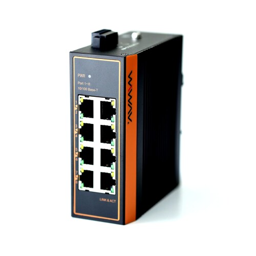 WIWAV WDH-9GT1GF-POE 10/100/1000Mbps 10ポートギガビットPOE工業用イーサネットスイッチ/広々とした動くこと体温相応う(-30~+75°C) 超小型 DIN 金属元素筐体 IP30 UL公証