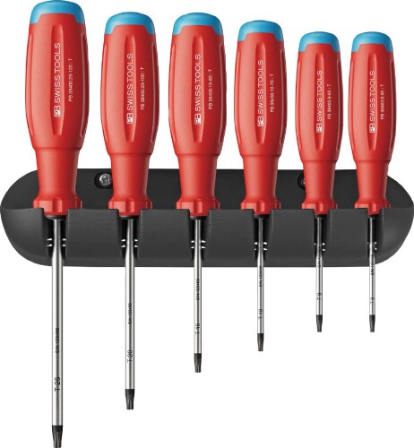 PB SWISS TOOLS ピービースイスツールズ スイス連邦手持ち部分EVO へクスローブドライバーセット 6本組 保持者付 38440.H