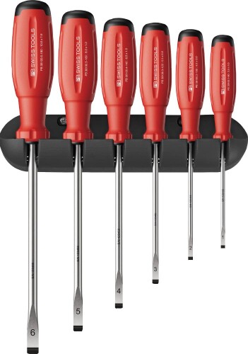 PB SWISS TOOLS ピービースイスツールズ スイス連邦手持ち部分EVO１番ウッド書き割り保持者付 6本組 (さし引き) 38240.H