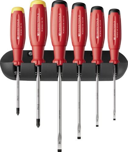 PB SWISS TOOLS ピービースイスツールズ スイス連邦手持ち部分EVO １番ウッド仕掛ける 6本組 箱入 (足し加える･さっ引く) 38244.HCBB