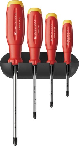 PB SWISS TOOLS ピービースイスツールズ スイス連邦手持ち部分EVO つけ加える１番ウッド書き割り 4本組 保持者付 38242.H
