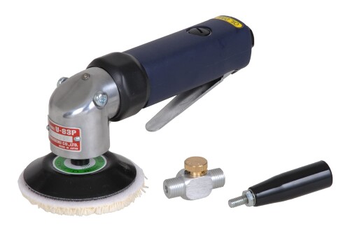 埼玉精機 U-83P アングルミニポリッシャー [ファイ]72mmMPパッド5544、ウールディスク 付き