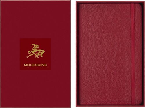 モレスキン 万覚え帳 馬年 Year of Horse ハードカバー ラージサイズ (横13cm×縦21糎) 横罫 赤いこと ボックス席付き添い人 100% VEGEA製 LECNYHRSQP060VGBOX