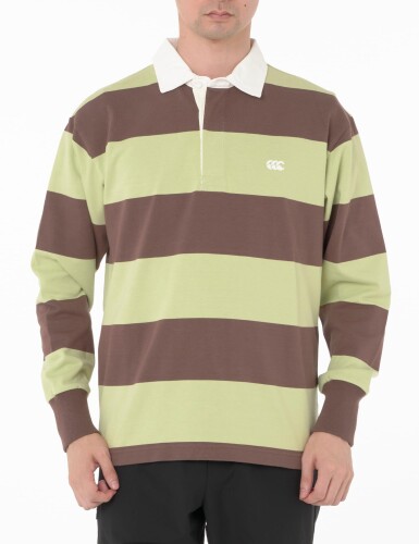 (カンタベリー) ラグビープルオーバー 4INCH STRIPE RUGBY JERSEY 42_菩提樹 S