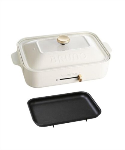 BRUNO コンパクトホットプレート 平面プレートのみ ホワイト サイズなし BOE119-WH|マニッシュボーイ